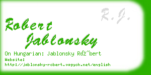 robert jablonsky business card